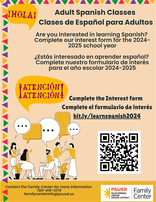 Complete the Interest form   Complete el formulario de interés bit.ly/learnspanish2024 Are you interested in learning Spanish